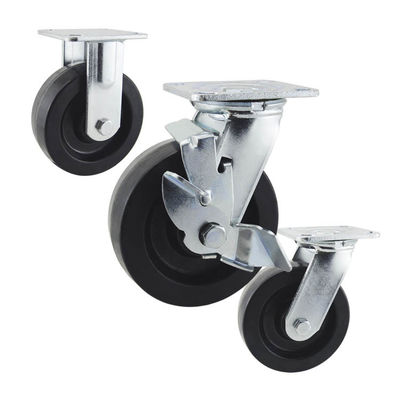 ISO9001 200mm Heavy Duty Castors Heat Resistant With Roller Bearing