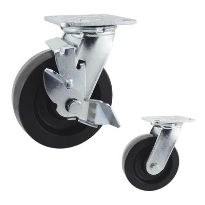 ISO9001 200mm Heavy Duty Castors Heat Resistant With Roller Bearing