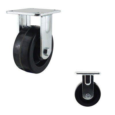 Flat Tread Plate Mount 350kg Capacity 125mm 5 Inch Phenolic Rigid Caster