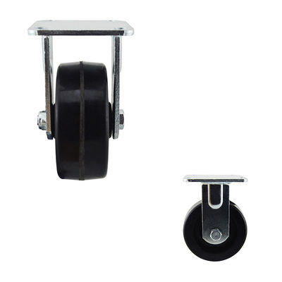 Flat Tread Plate Mount 350kg Capacity 125mm 5 Inch Phenolic Rigid Caster