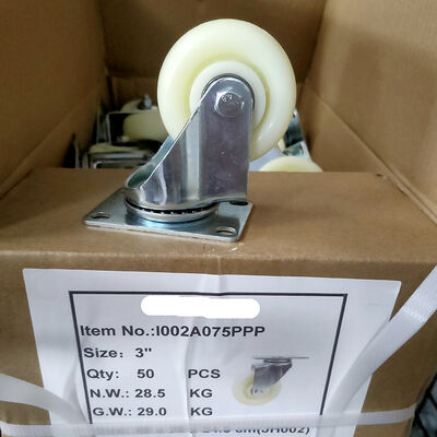 چرخ های چرخ های لاستیکی آبی با مواد فولادی مناسب برای انبار و تجهیزات نیاز به چرخ های چرخ های ماندگار