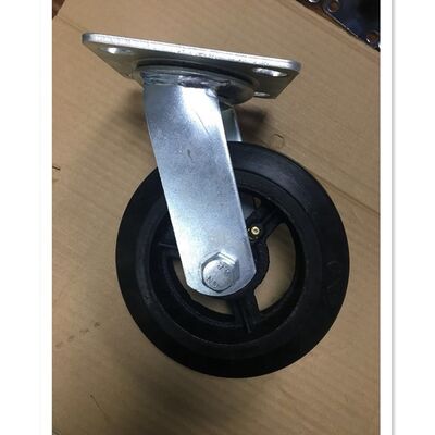 چرخ های کاستور لاستیکی بدون علامت، نوع رولبرینگ نارنجی نرم الاستیک، ایده آل برای کاربردهای صنعتی با دوام و عملکرد